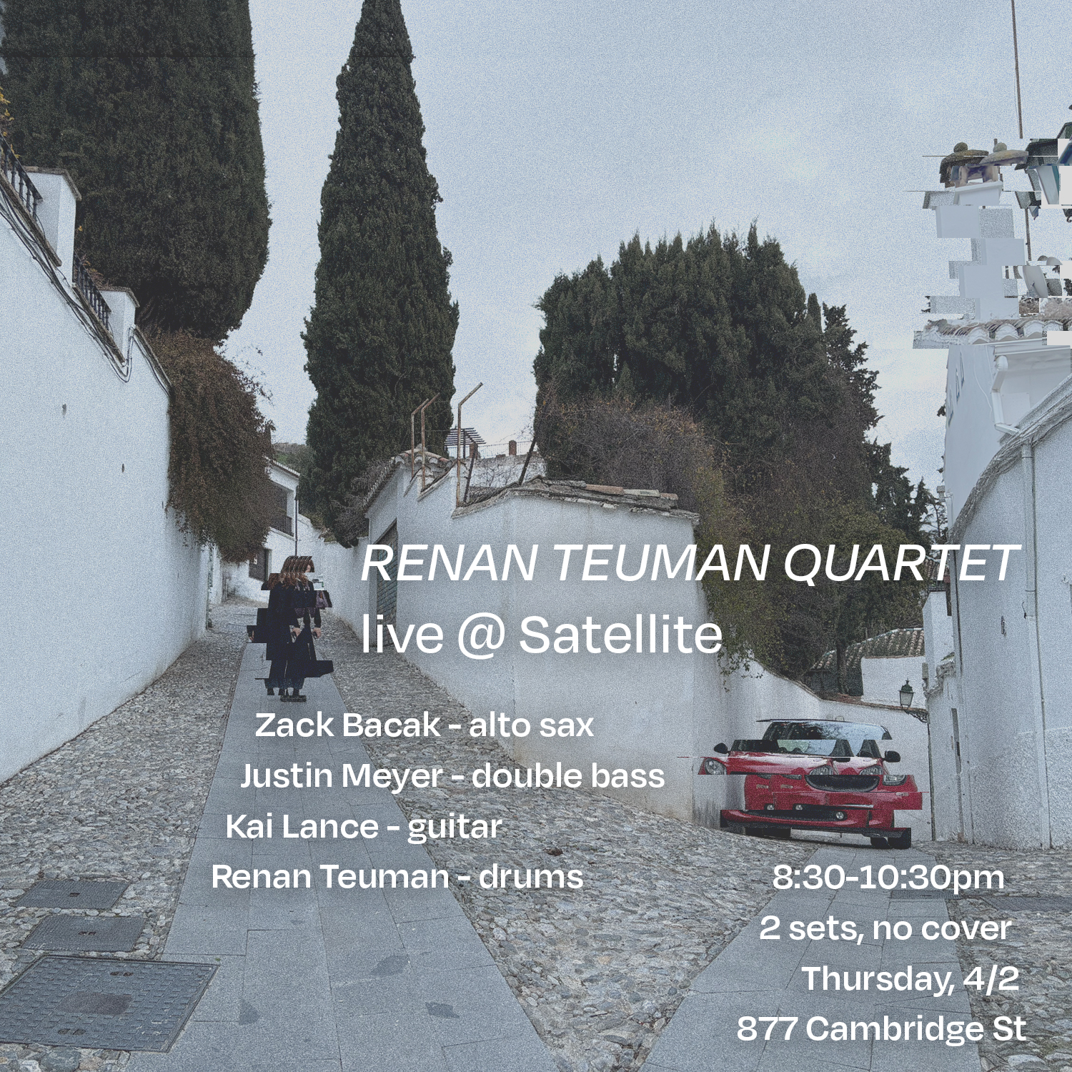 Renan Teuman Quartet poster for Satellite, April 2, 2026